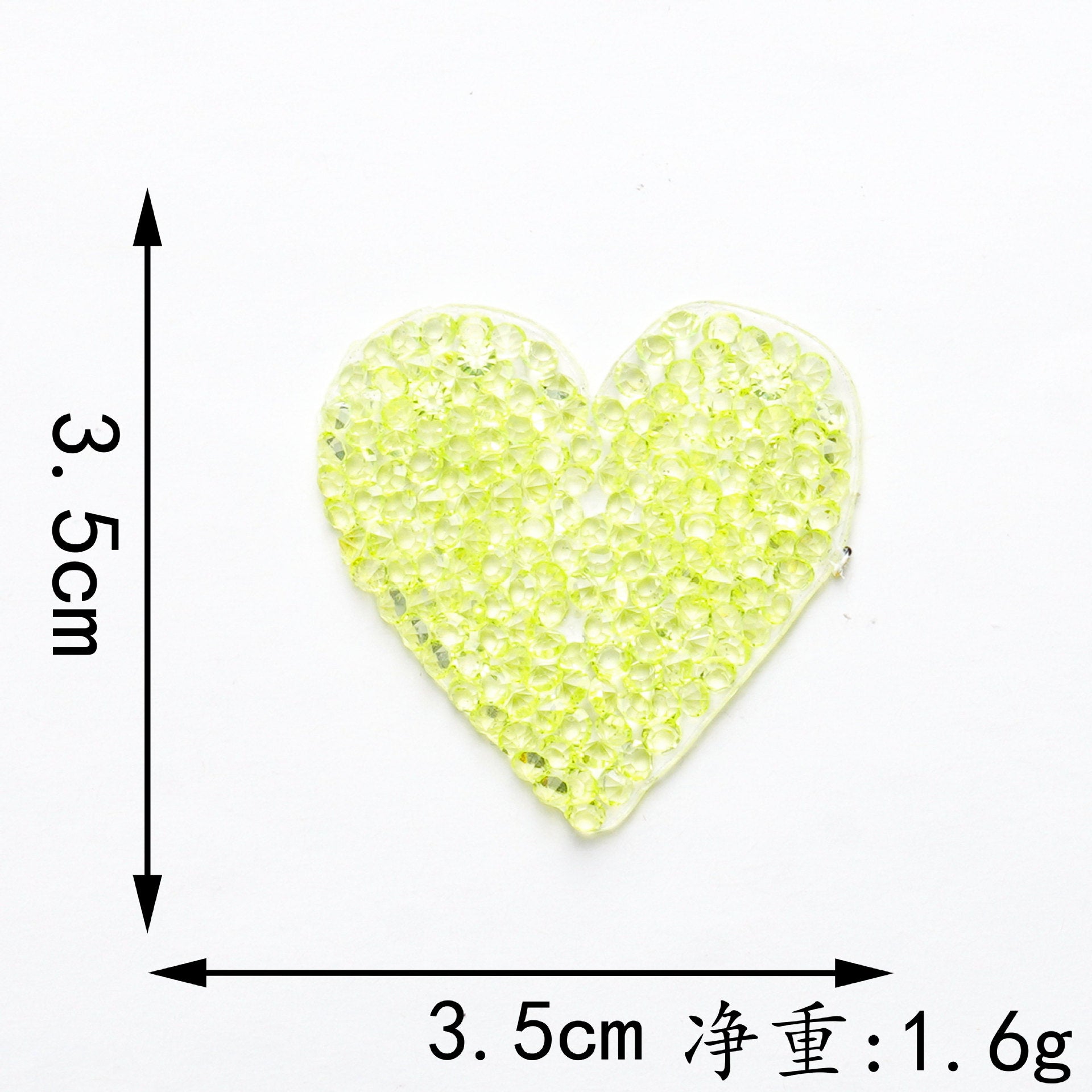 Wholesale 6 color hot melt adhesive heart-shaped rhinestone embroidery DIY Patches