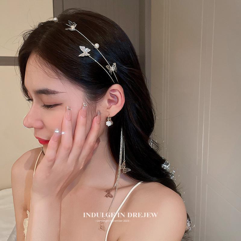 Wholesale Bowknot Tassel Sen Series Rhinestone Hair Hoop