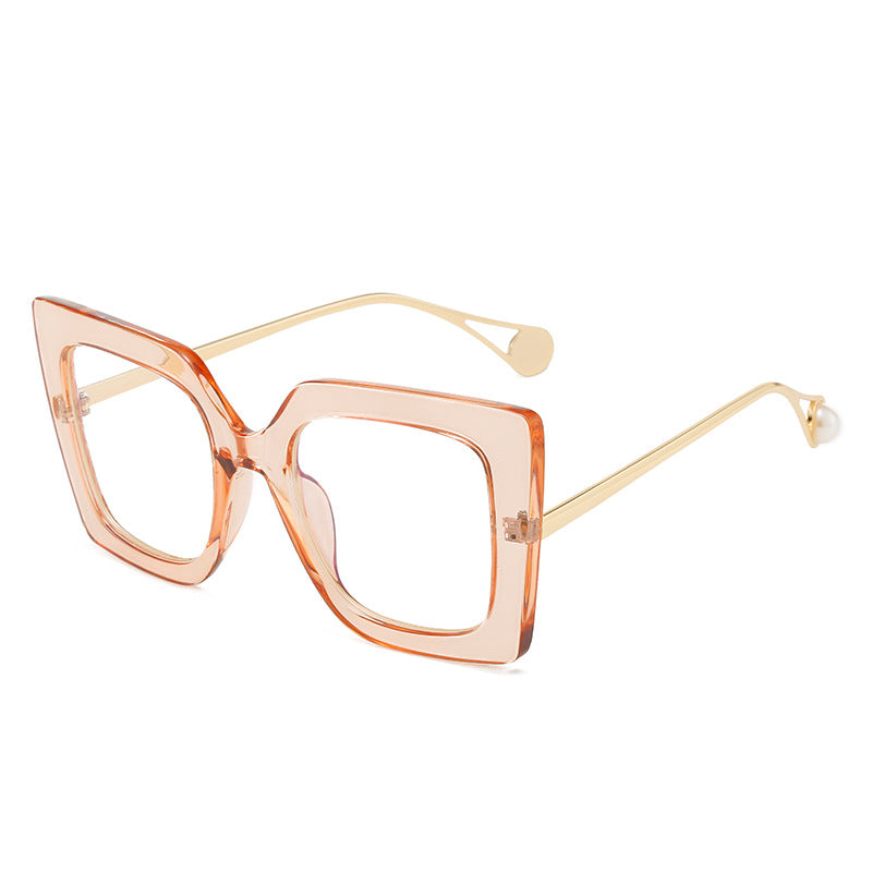Wholesale PC Full Frame Square Two-color Glasses