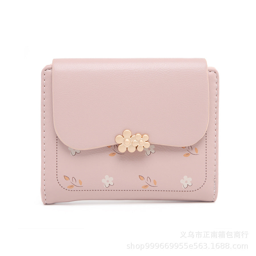 Wholesale PU Software and Hardware Flower Buckle Wallet