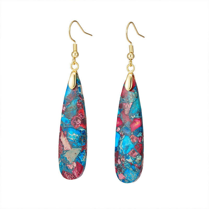 Wholesale Water Drops Natural Tassel Earrings