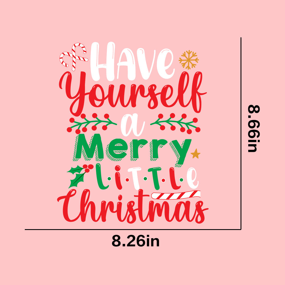 Wholesale  10pcs/pack Christmas pattern T-shirt heat transfer UV DTF ready-to-use transfer stickers