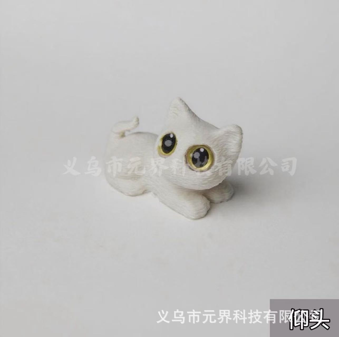 Wholesale Big-eyed cute cat 3D printed toy ornaments