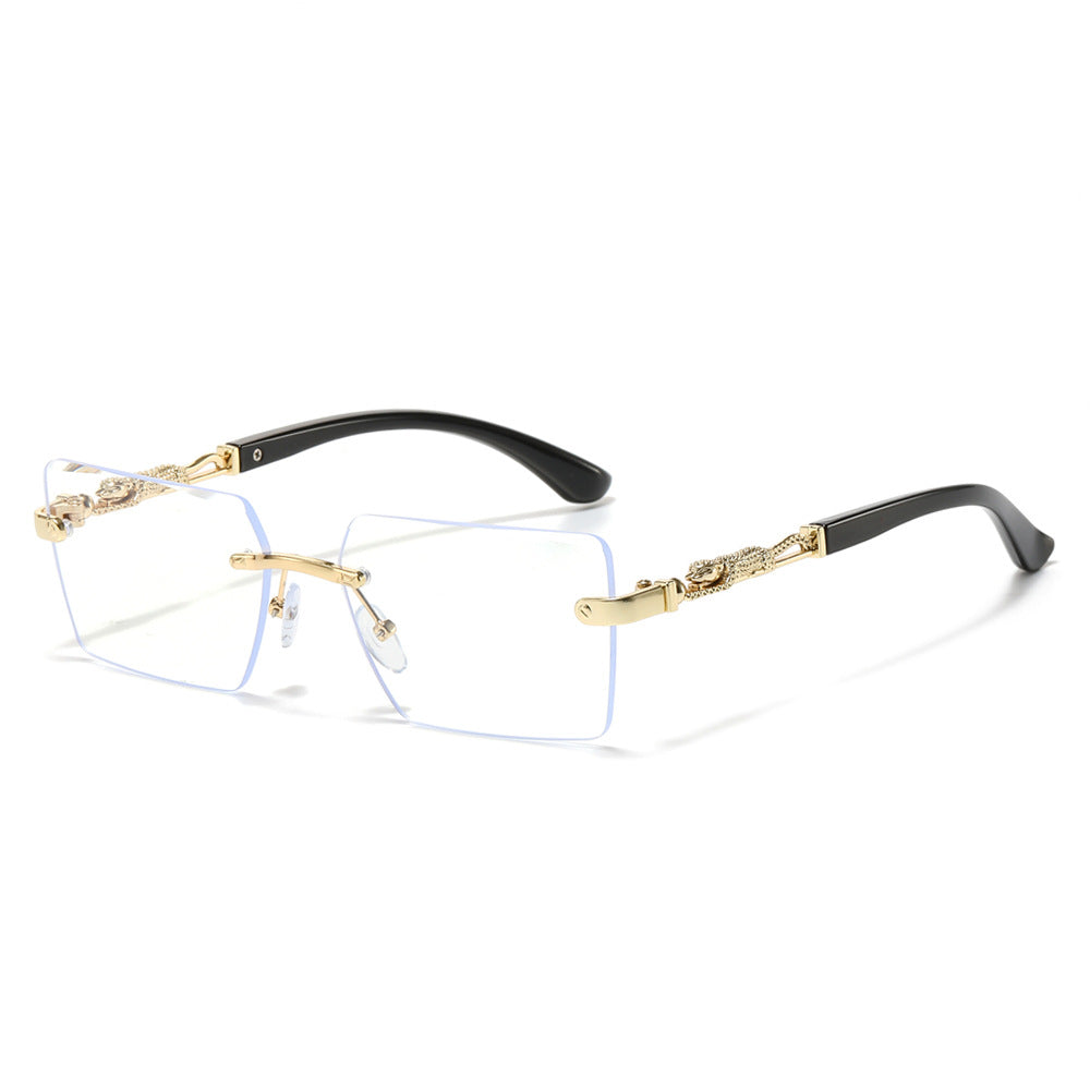 Wholesale Square Fashion Frameless Cut Edge PC Sunglasses