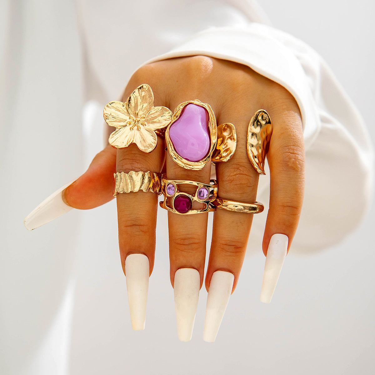 Wholesale Vintage Baroque Pearl Ring Set