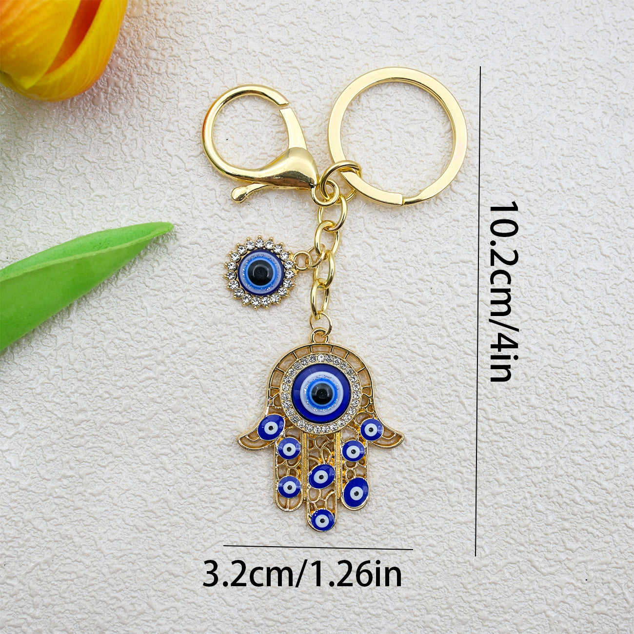 Wholesale luxury Devil' s Eye keychain pendant blue eye keychain