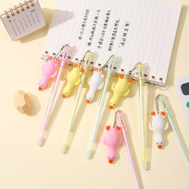 Wholesale Plastic Duck Pendant Erasable Gel Pen