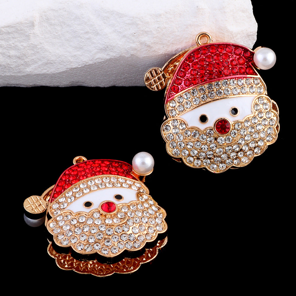 Wholesale Santa Christmas Tree Straight Hole Beads