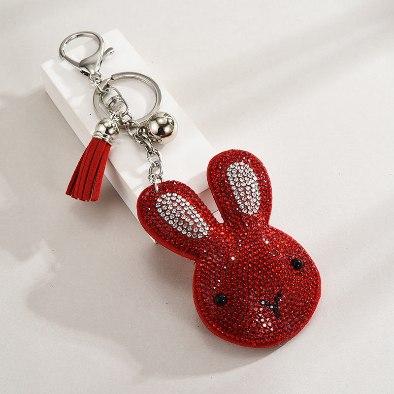 Wholesale Rabbit Diamond Metal Keychains
