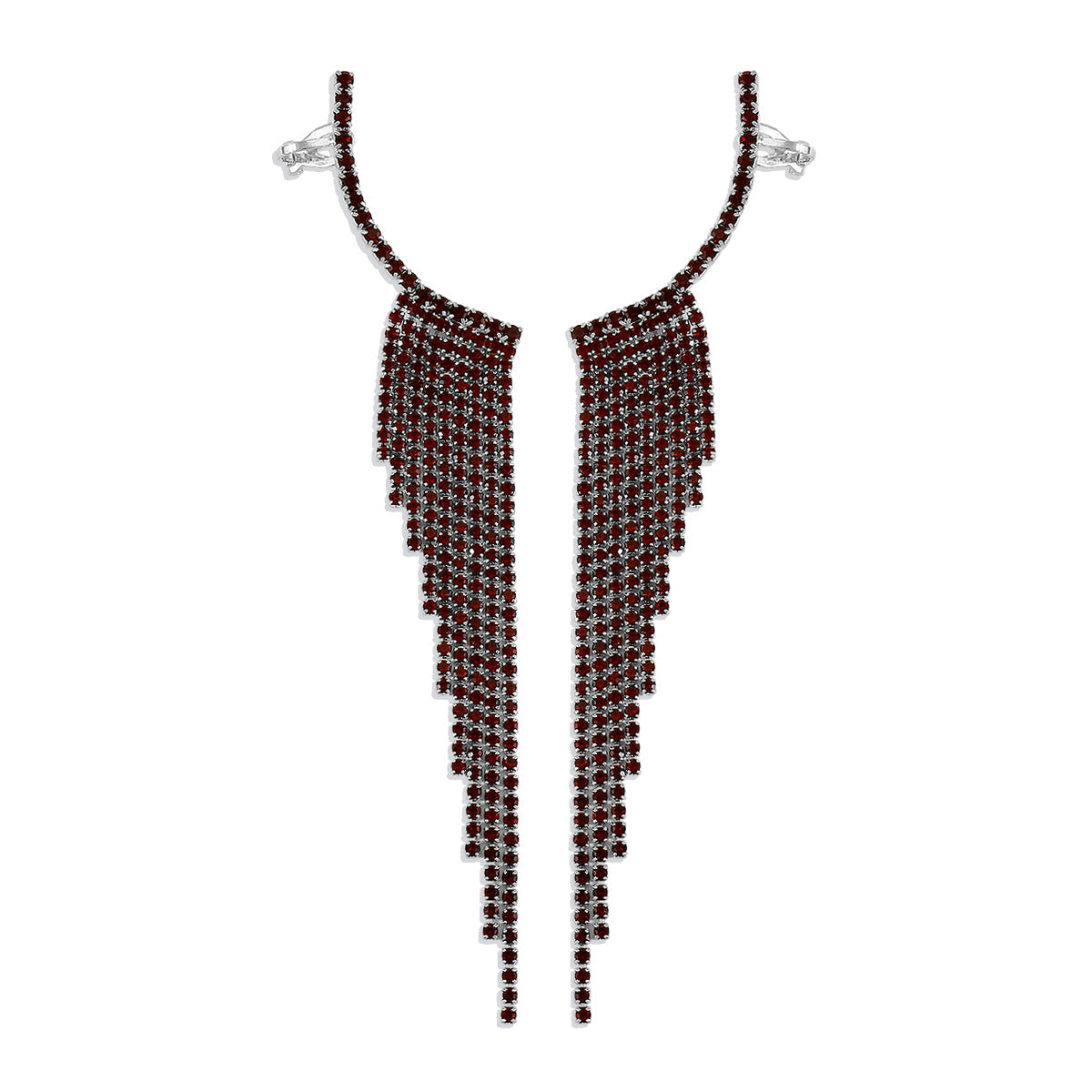 Wholesale Alloy Rhinestone Tassel Earrings