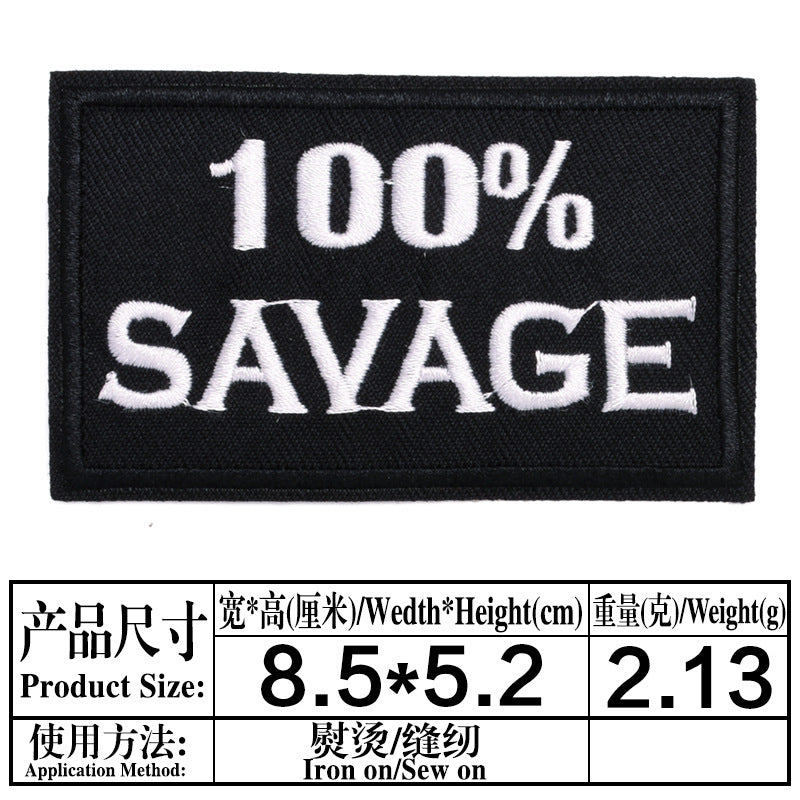 Wholesale Black White Letter Embroidery Patch Chic Decorative Cloth Badge For Jeans Party Craft Supply