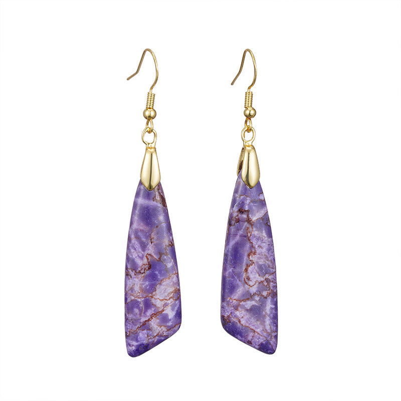 Wholesale Fresh Geometric Simple Temperament Natural Stone Earrings