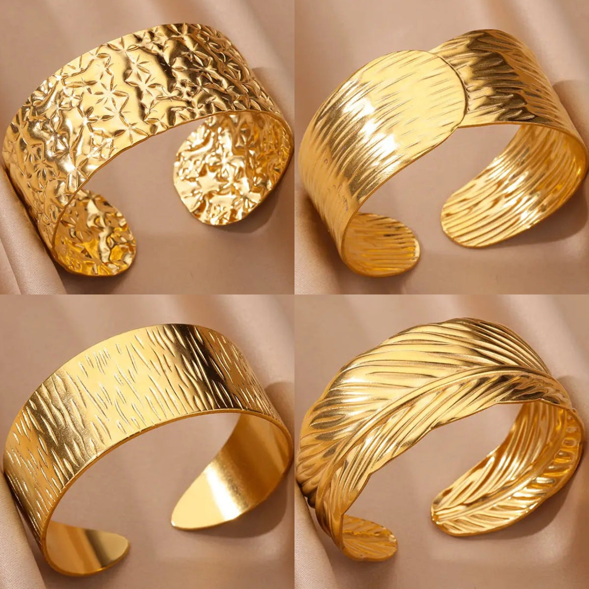 Wholesale personality exaggerated opening Stainless steel bracelet wide version jewelry