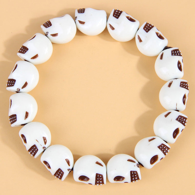 Wholesale Skull Beading Plastic Bracelet