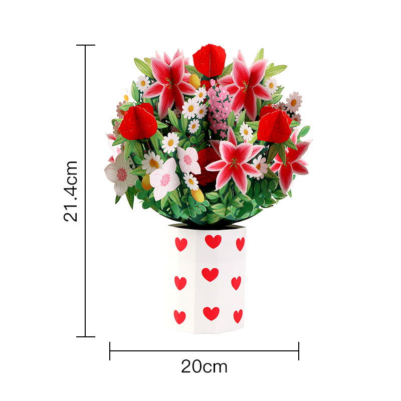 Wholesale Mother's Day Paper Three-dimensional Greeting Cards 3D Hot Stamping Ornaments