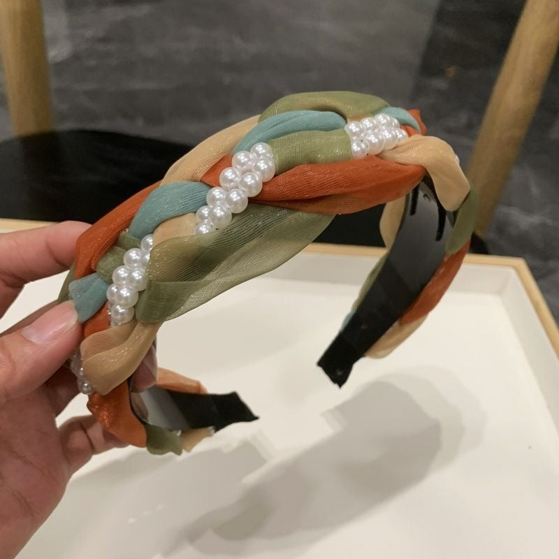 Wholesale Toothed Female Twist Retro Wide-brimmed Hair Pressure Headband