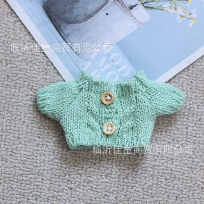 Wholesale 10pcs Mini colored button sweater Doll Accessories