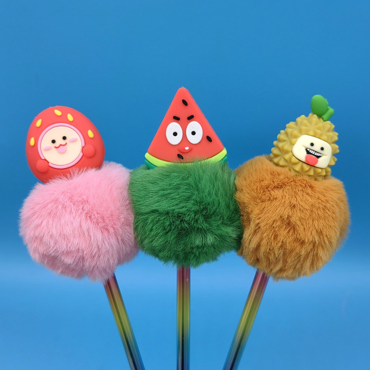 Wholesale Fruit Plush Ball Pen