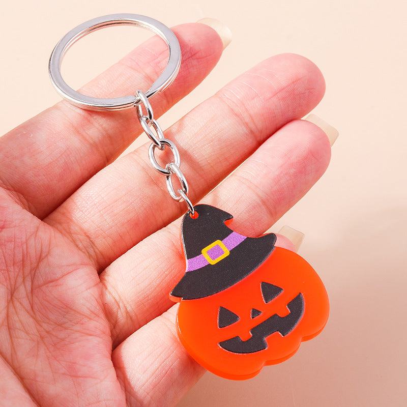 Wholesale Pumpkin Star Hat Metal Keychains