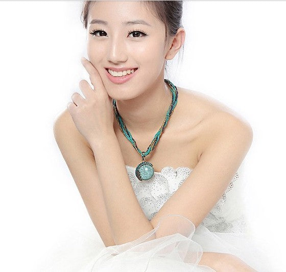 Wholesale Bohemian Retro Ethnic Style Alloy Necklace
