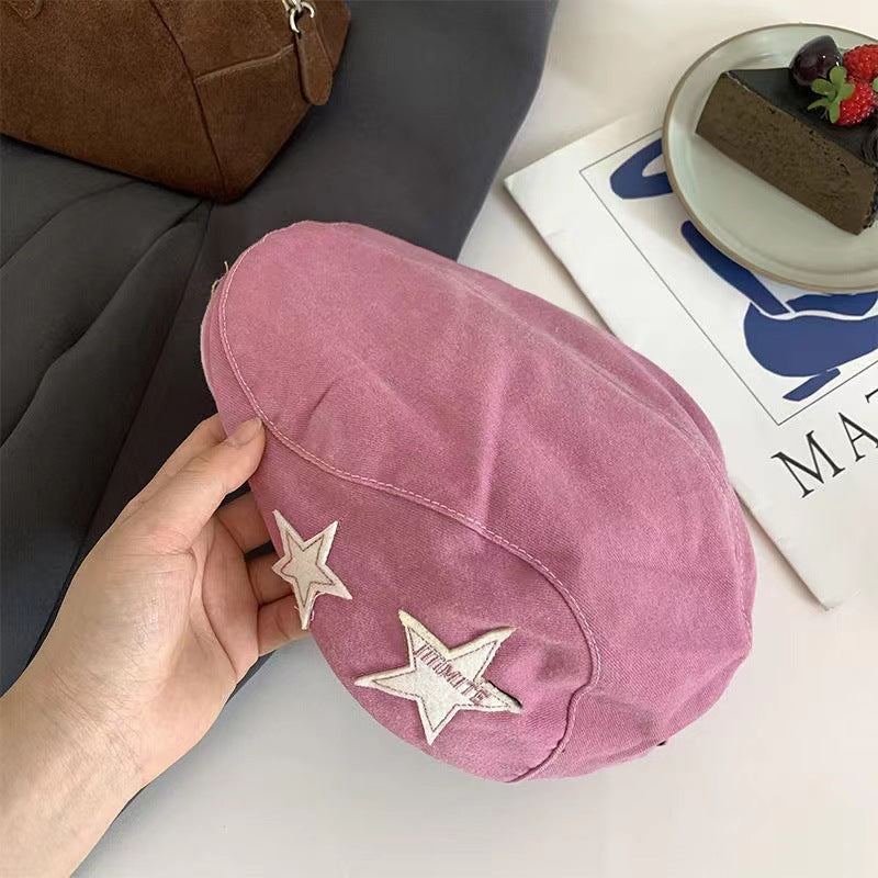 Wholesale American retro star forward cap beret