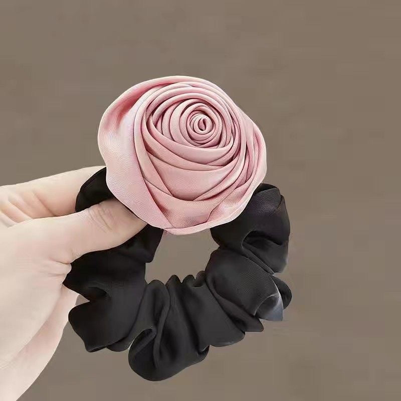 Wholesale Rose Fabric Large Intestine Hair Tie