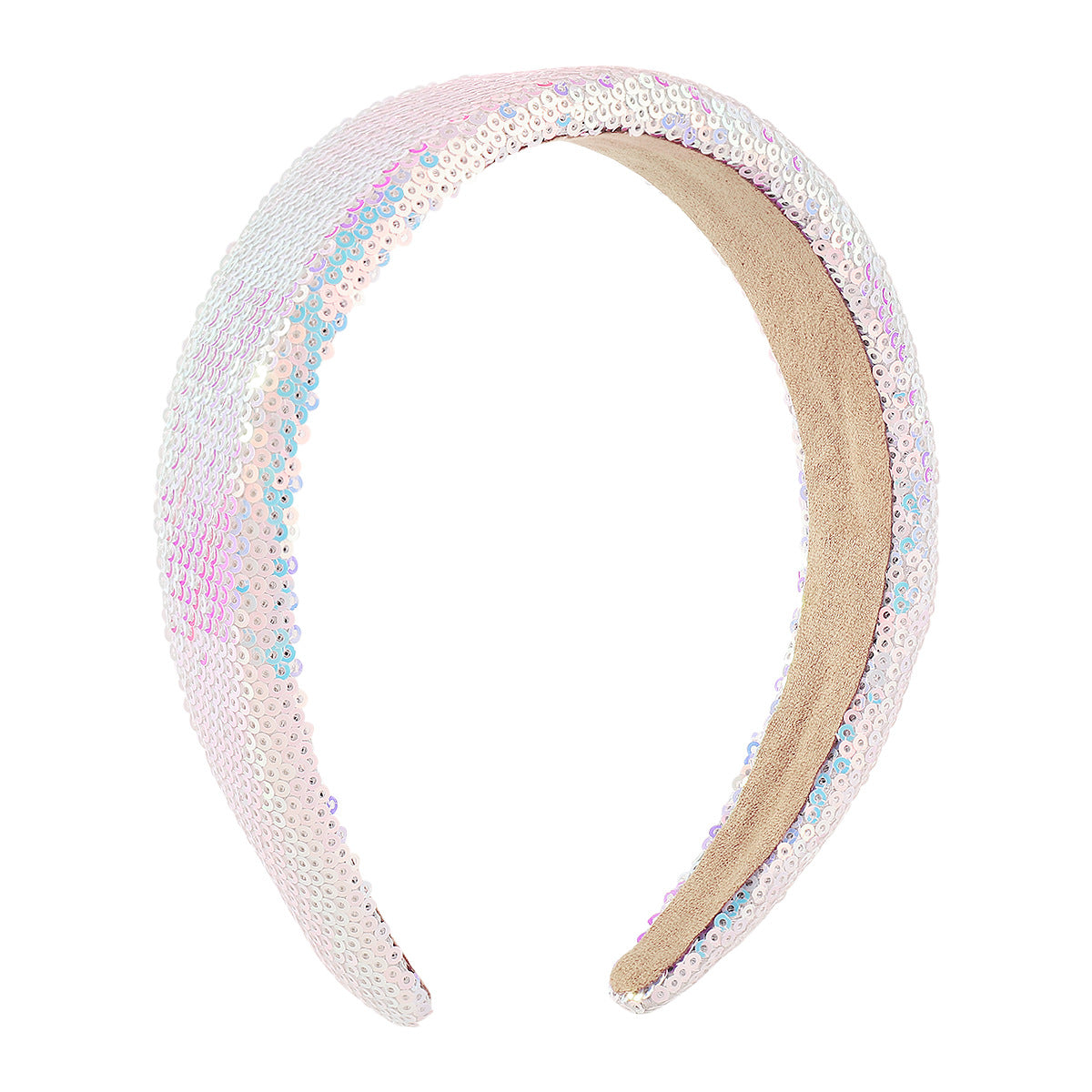 Wholesale Colorful Pearlescent Sequins Simple Fashion Wide Brim Headband