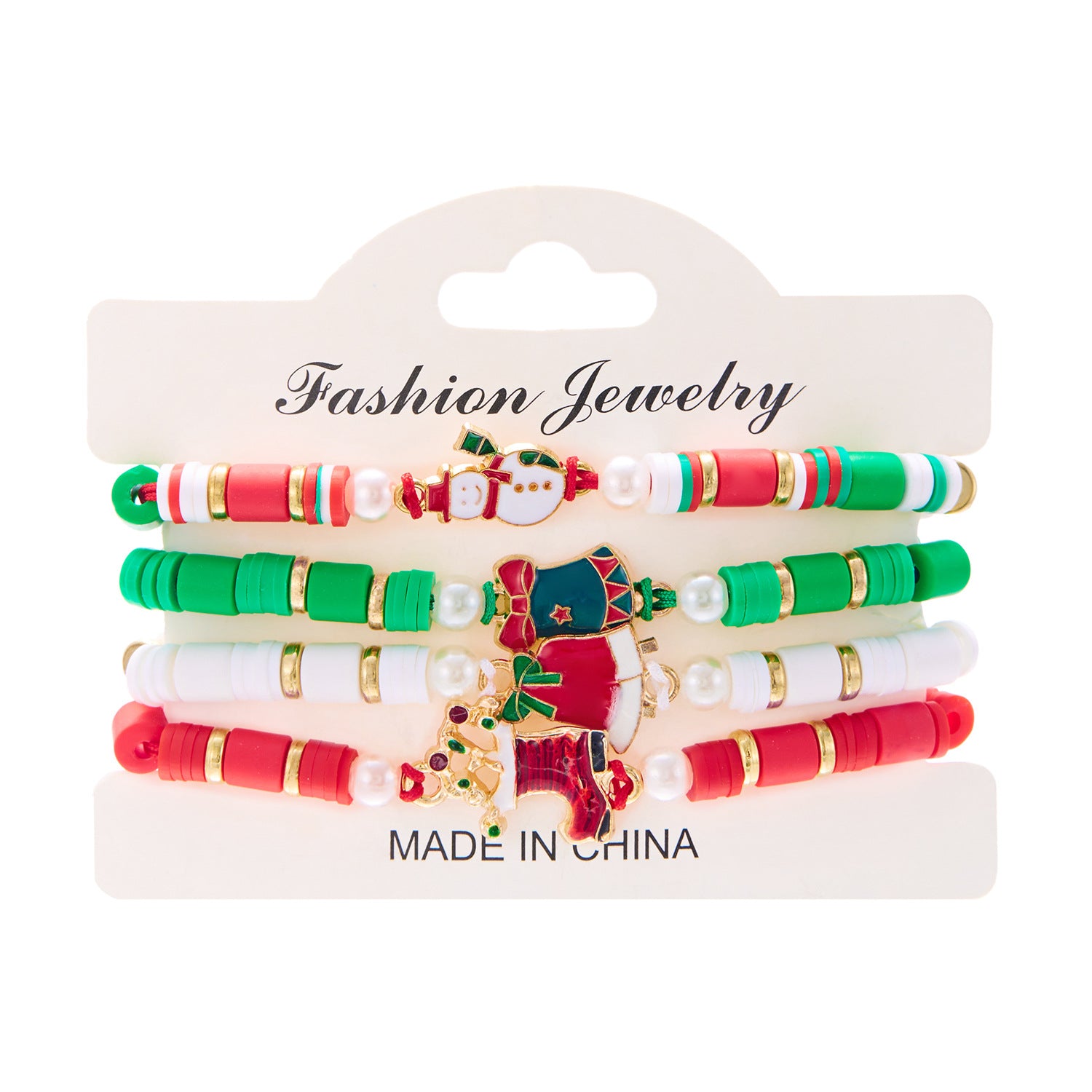 Wholesale Christmas Colored  Layered Bracelet Set