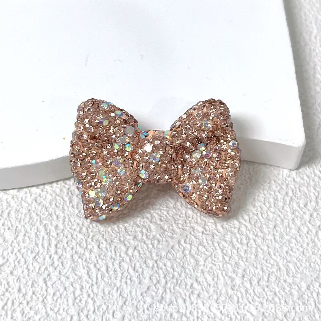 Wholesale 10pcs colored bow-tie shaped crystal beads