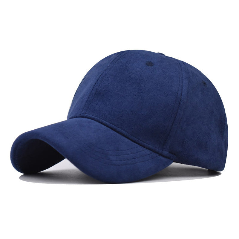 Wholesale Solid Color Suede Fashionable Breathable Autumn and Winter Pure Cotton Baseball Cap