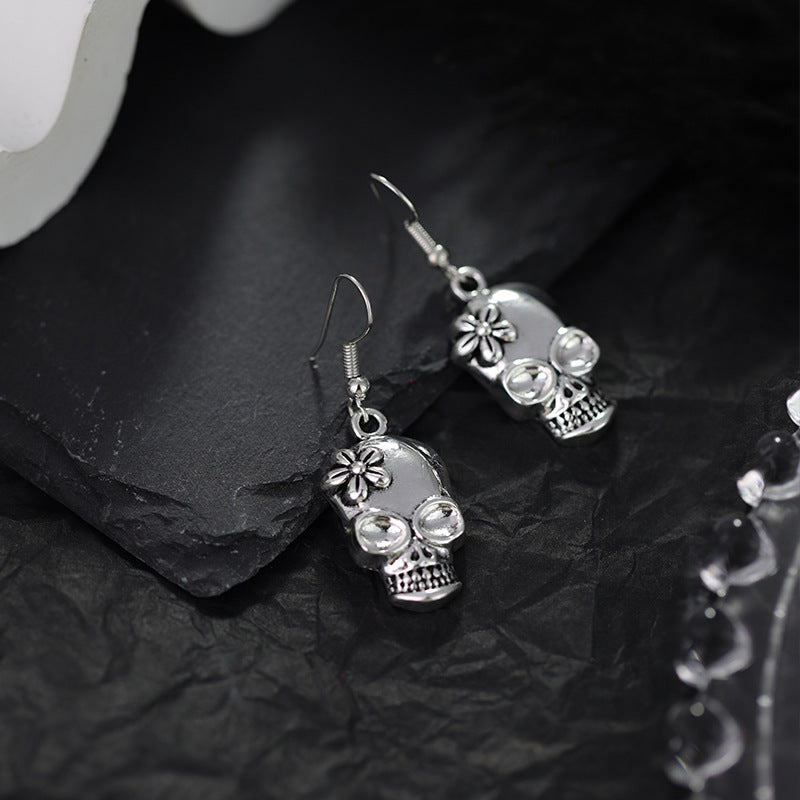 Wholesale Halloween Trendy Street Style Hip-hop Style Skull Earrings