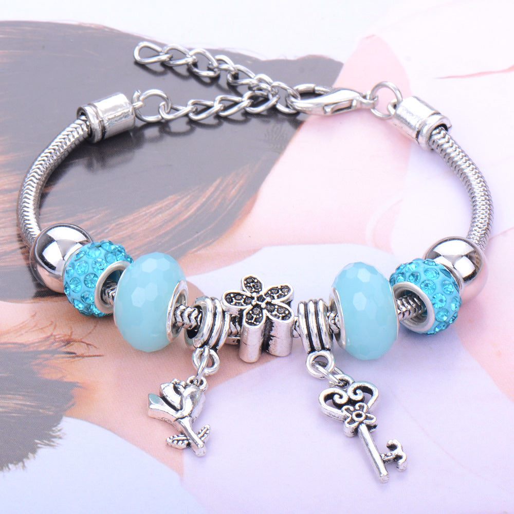 Wholesale Glass Beads and Diamond Diy Bracelet