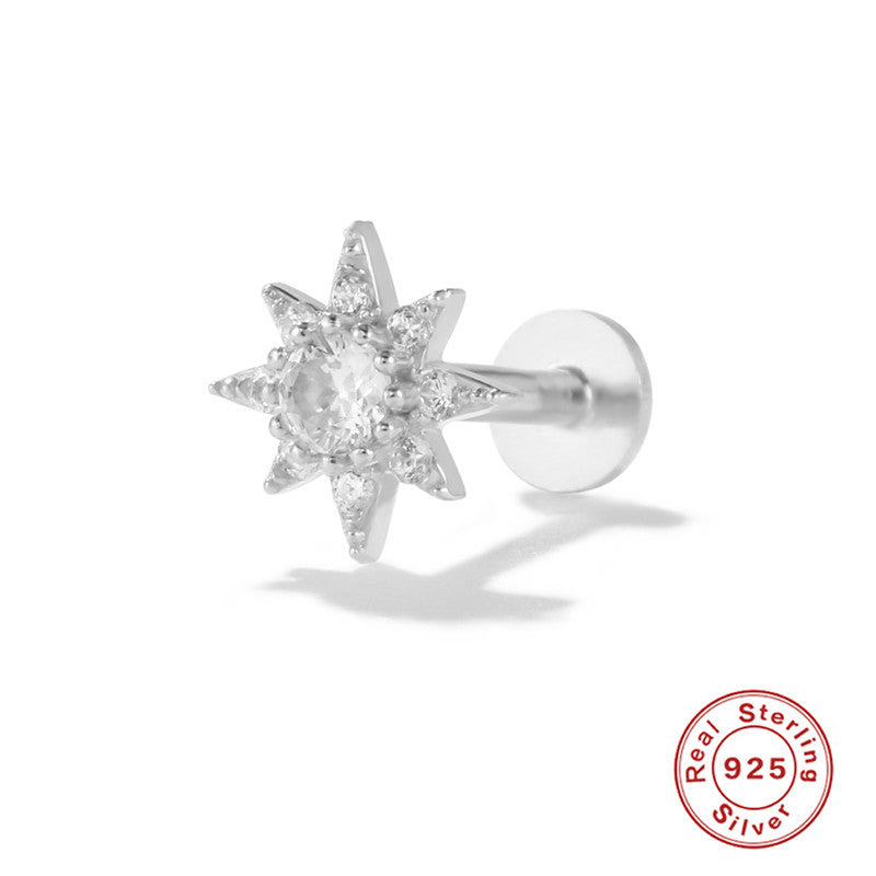 Wholesale S925 Sterling Silver Piercing Inner Thread Ear Piercing Ear Bone Nails