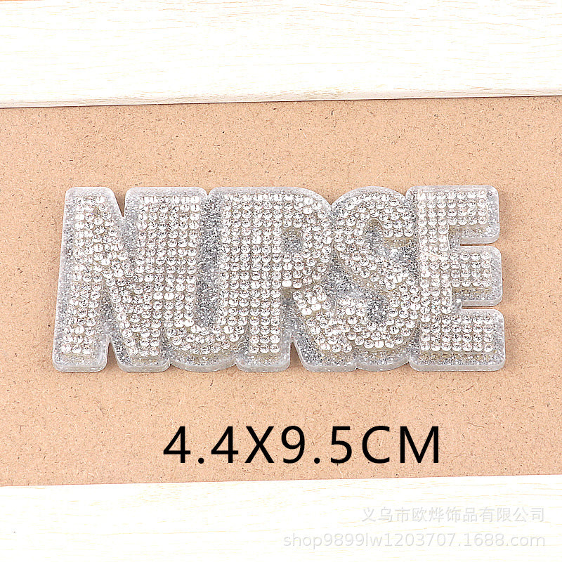 Wholesale Glitter Cartoon Letter  Acrylic DIY Patches
