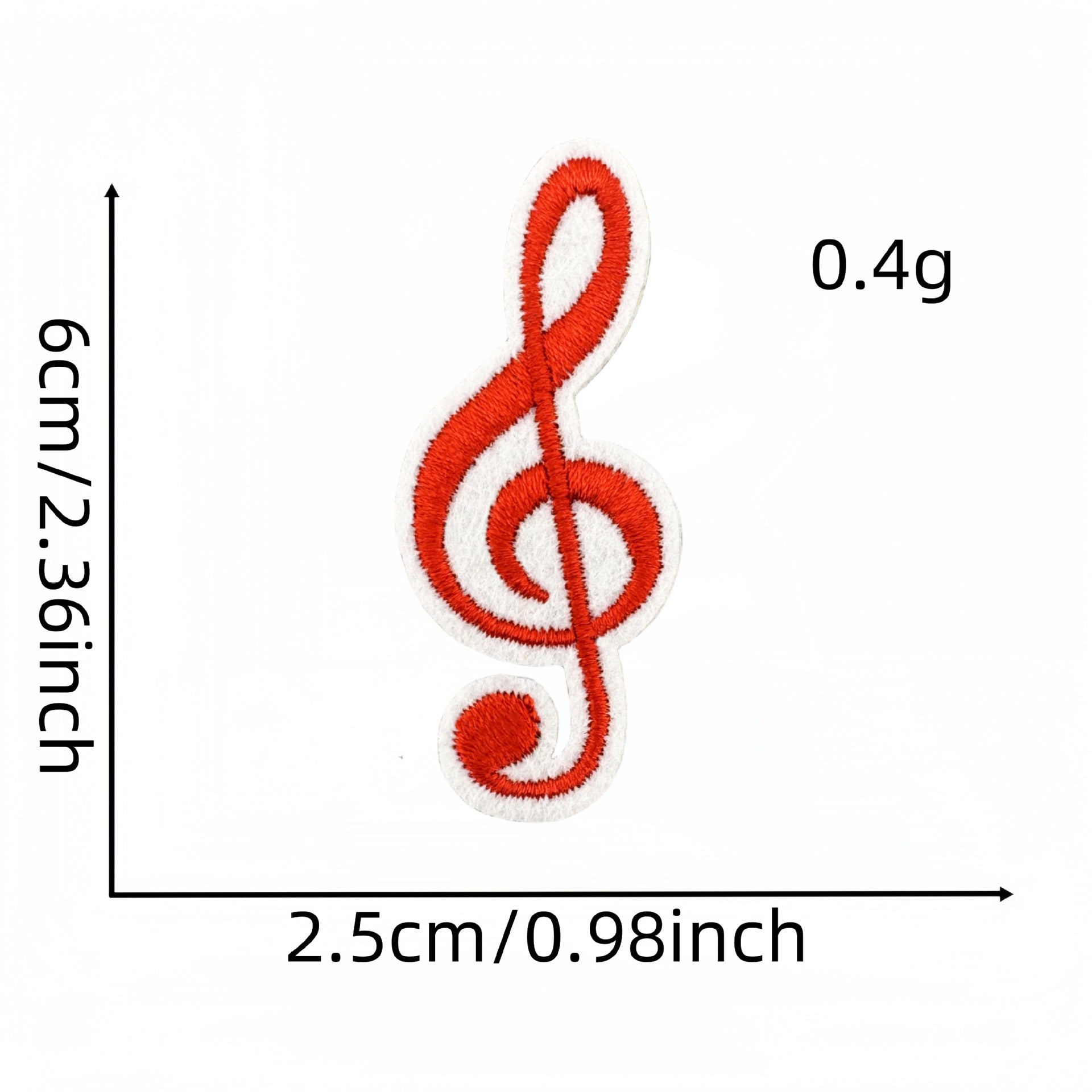 Wholesale Fashion Musical Note Iron On Cloth Patches For DIY Clothing Decoration Boutique Accessory
