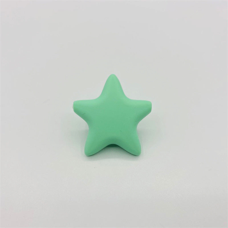 Wholesale10PCS  Pentagram DIY Silicone Beads