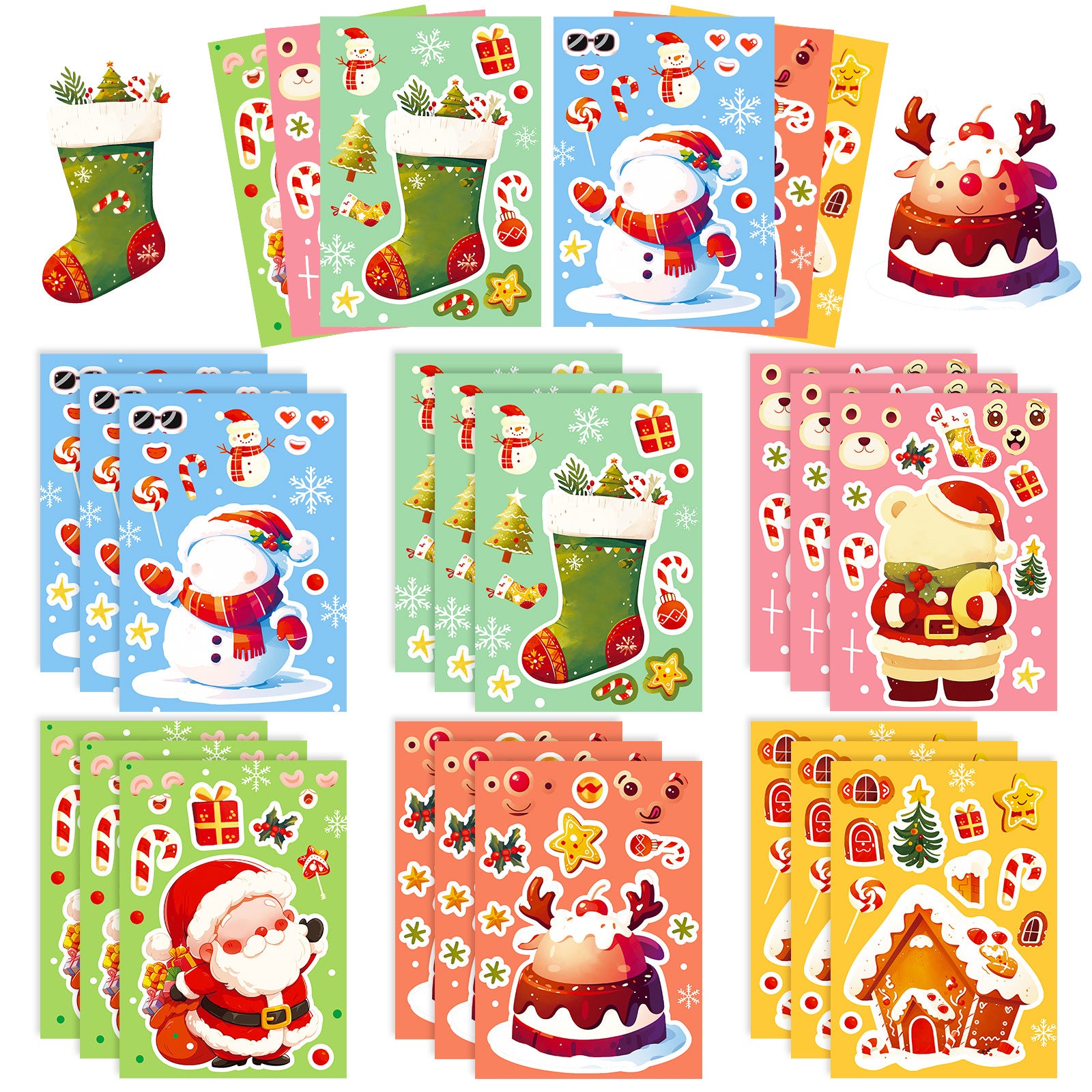 Wholesale Christmas Jigsaw Puzzle 6 Sheets(6pcs)