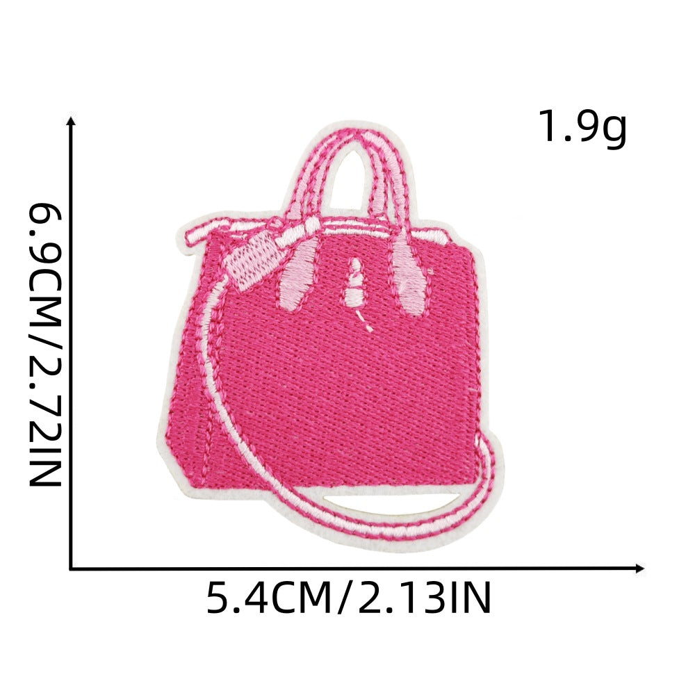 Wholesale Cartoon Pink Bow Embroider Cloth Patch