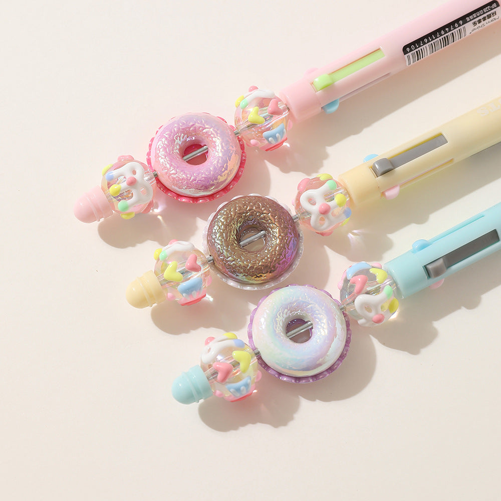 Wholesale 2pcs Princess Dream Beaded Pen 4 Color Press Ballpoint Pen Creative