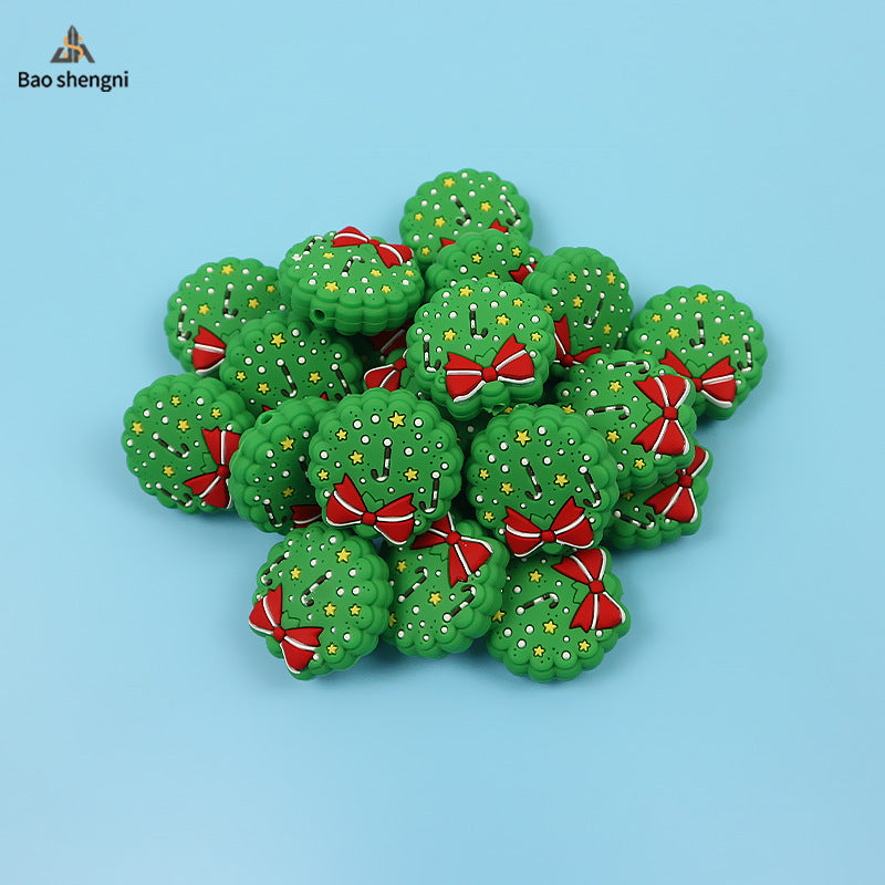 Wholesale 10pcs/pack Christmas Tree Baby Pacifier Beads