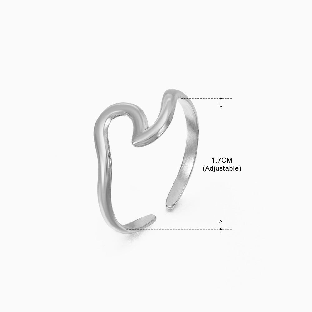 Wholesale Stainless Steel Geometric Oval Ring