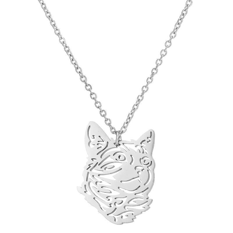 Wholesale Cute Hollow Small Animal Cat Hummingbird Wolf Necklace