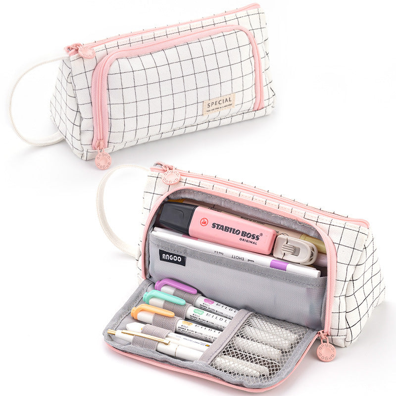 Wholesale Large Capacity Canvas Pencil Case