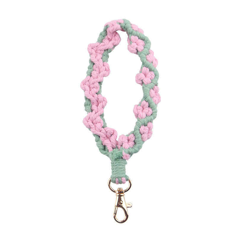 Wholesale Creative Pure Handmade Small Daisy Pattern Sneeper Keychain