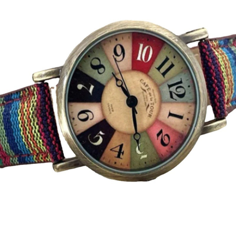 Wholesale Colored Watch Straps, Ethnic Style Glass Mirror Watches