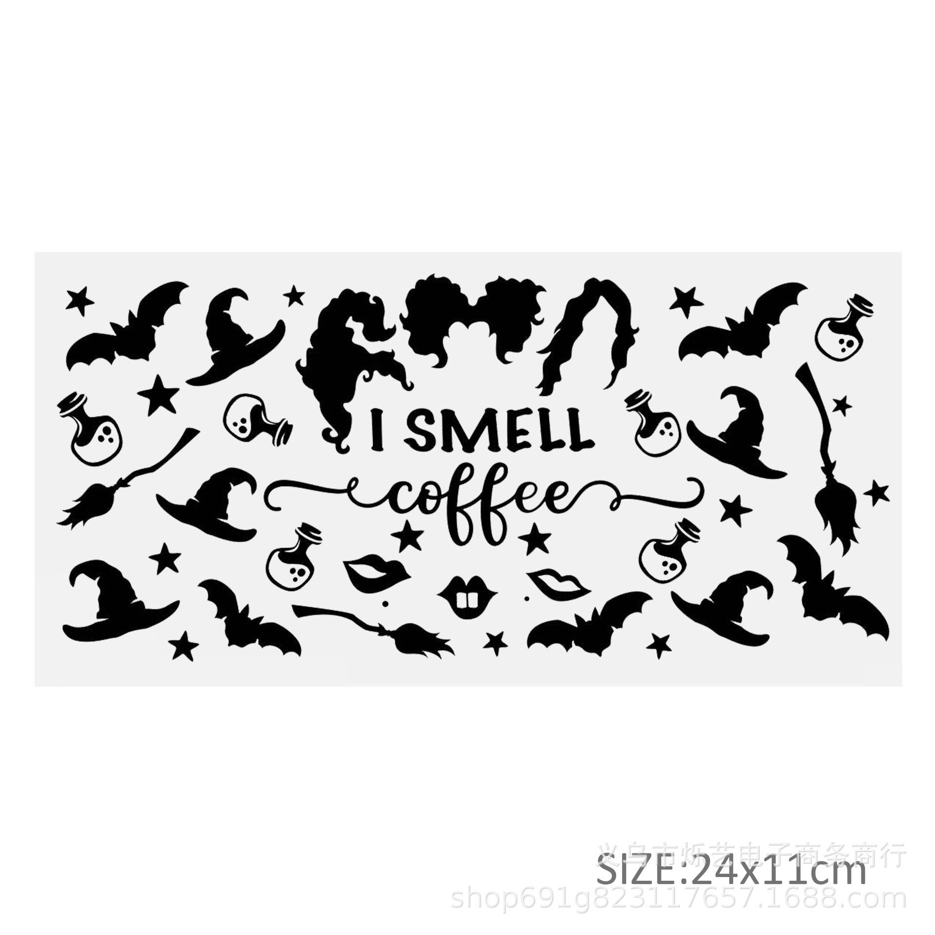 Wholesale Witch cartoon characters 16oz Cup UV DTF Wraps