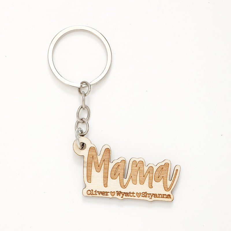 Wholesale Letter Wooden Keychains