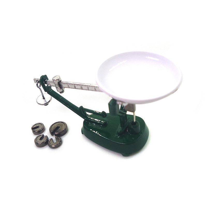 Wholesale 1:12 Dollhouse Mini Mechanical Platform Scale Vintage Balance Model