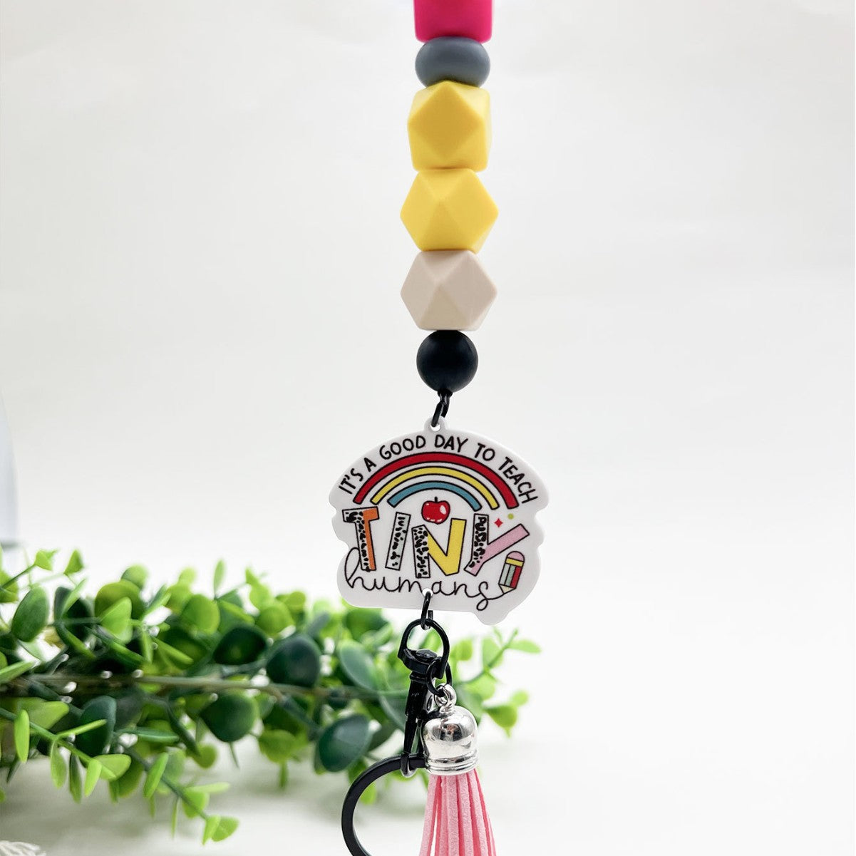 Wholesale Silicone beaded notebook lanyard keychain