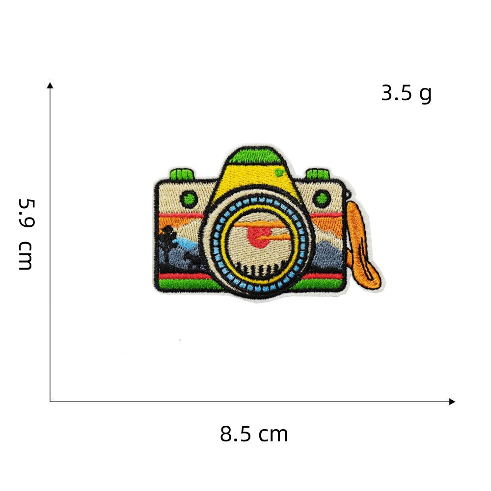 Wholesale Embroidered Patches Outdoor Camping Travel Landscape Adhesive Backing Decorative Gift